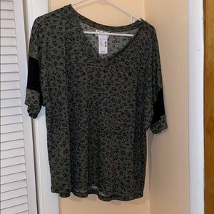 Maurices olive green leopard shirt